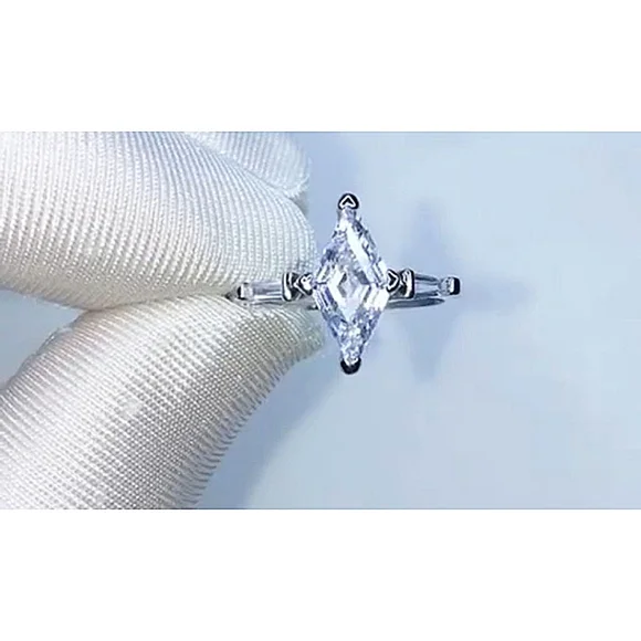Sparkling Marquise Platinum 925 Silver Simulated Diamond Ring Silver Size‎ 6